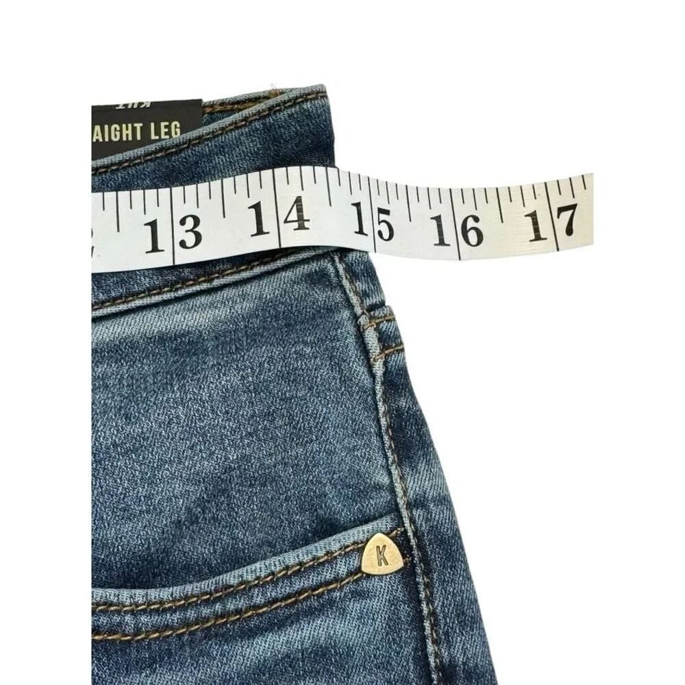 NEW KUT from the Kloth Women's‎ Crop Straight Leg Jeans Size 2 Blue Denim NWT